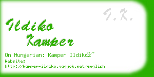 ildiko kamper business card